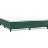 Box Spring Lova be čiužinio Tamsiai žalia 200x210 cm aksomas