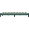 Box Spring Lova be čiužinio Tamsiai žalia 160x220 cm aksomas