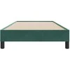 Box Spring Lova be čiužinio Tamsiai žalia 100x210 cm aksomas