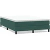 Box Spring Lova be čiužinio Tamsiai žalia 160x220 cm aksomas