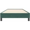 Box Spring Lova be čiužinio Tamsiai žalia 100x220 cm aksomas
