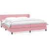Box Spring Lova su čiužiniais Rožinis 180x210 cm Velvet