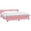 Box Spring Lova su čiužiniais Rožinis 180x210 cm Velvet