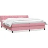 Box Spring Lova su čiužiniais Rožinis 180x210 cm Velvet