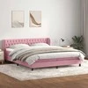 Box Spring Lova su čiužiniais Rožinis 180x210 cm Velvet
