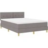 LED Čiužinio Lova su LED juostelėmis Taupe 140 x 190 cm audinys