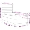 LED Čiužinio Lova Tamsiai pilka 80 x 200 cm audinys
