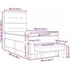 Kiemas lova su pagalve Tortora 200 x 90 cm audinys