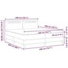 Kiemas lova su čiužiniu su LED Juoda 200 x 200 cm Dirbtinė oda