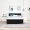Kiemas lova su LED juostelėmis Juoda 140 x 200 cm audinys