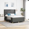Kiemas lova su LED juostelėmis Pilka 140 x 200 cm audinys