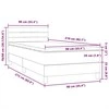 Box Spring Lova su čiužiniu Šviesiai pilka 90x210 cm Velvet