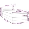 Box Spring Lova su čiužiniu Šviesiai pilka 90x210 cm Velvet