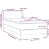 Box Spring Lova su čiužiniu Šviesiai pilka 90x210 cm Velvet
