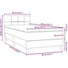 Box Spring Lova su čiužiniu Šviesiai pilka 90x210 cm Velvet