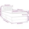 Box Spring Lova su čiužiniu Šviesiai pilka 90x210 cm Velvet