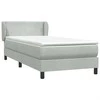 Box Spring Lova su čiužiniu Šviesiai pilka 90x210 cm Velvet