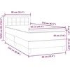 Box Spring Lova su čiužiniu Šviesiai pilka 90x210 cm Velvet