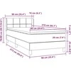 Box Spring Lova su čiužiniu Šviesiai pilka 90x210 cm Velvet