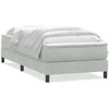 Box Spring Lova su čiužiniu Šviesiai pilka 90x210 cm Velvet
