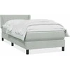 Box Spring Lova su čiužiniu Šviesiai pilka 90x210 cm Velvet