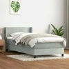 Box Spring Lova su čiužiniu Šviesiai pilka 90x210 cm Velvet