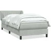 Box Spring Lova su čiužiniu Šviesiai pilka 90x210 cm Velvet