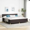Kiemas lova su pagalve Tamsiai rudas 200 x 200 cm audinys