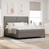 Kiemas lova su pagalve su galvūgalio Taupe 200 x 180 cm audinys