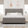 Kiemas lova su pagalve su galvūgalio Taupe 200 x 180 cm audinys