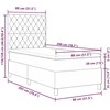 LED Čiužinio Lova su čiužiniu Tamsiai pilka 80 x 200 cm audinys