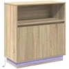 LED Bufetas Sonoma ąžuolas 71 x 34,5 x 75 cm Apdirbta mediena