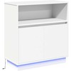 LED Bufetas Balta 71 x 34,5 x 75 cm Apdirbta mediena
