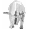 Buliaus skulptūra Sidabro 74 x 23 x 30 cm Aliuminis