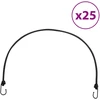 Bungee virvelės su juostelėmis ir kabliukais, 25vnt., 100cm