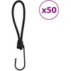 Bungee virvelės su kabliukais, 50vnt., 17cm