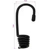 Bungee virvės su kabliukais 4 mm Juoda ir Balta PP ir guma