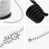 Bungee virvės su kabliukais 4 mm Juoda ir Balta PP ir guma