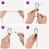 Bungee virvės su kabliukais 6 mm Juoda ir Balta PP ir guma