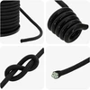 Bungee virvės su kabliukais 6 mm Juoda PP ir guma