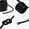 Bungee virvės su kabliukais 8 mm Juoda PP ir guma