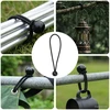 Bungee virvės su kamuoliukais 24 vnt. Juoda 4 mm x 22 cm