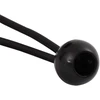 Bungee virvės su kamuoliukais 24 vnt. Juoda 4 mm x 22 cm