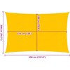 Burė nuo saulės, geltonos spalvos, 2x3,5m, HDPE, 160g/m²