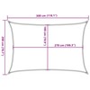 Burė nuo saulės, geltonos spalvos, 2x3m, HDPE, 160g/m²
