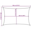Burė nuo saulės, mėlynos spalvos, 6x7m, HDPE, 160g/m²