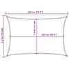 Burė nuo saulės, smėlio, 2x2,5m, HDPE, 160g/m², stačiakampė