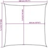 Burė nuo saulės, smėlio, 3,6x3,6m, HDPE, 160g/m², kvadratinė