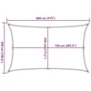Burė nuo saulės, smėlio, 5x8m, HDPE, 160g/m², stačiakampė