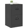 Bylų spinta Juoda 45,5 x 42 x 74,5 cm Šaltai valcuita plienas
